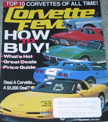 CORVETTE FEVER 2000 AUG - TOP 10 VETTES OF ALL TIME
